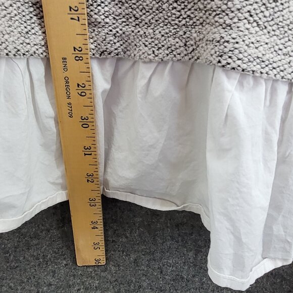 THML Tunic Top women's M Gray Blanket Weave Cotton Blend Ruffle Hem & Cuffs - Picture 11 of 11